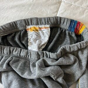 Aviator Nation Men’s Charcoal Sweatpants with Rainbow Detail